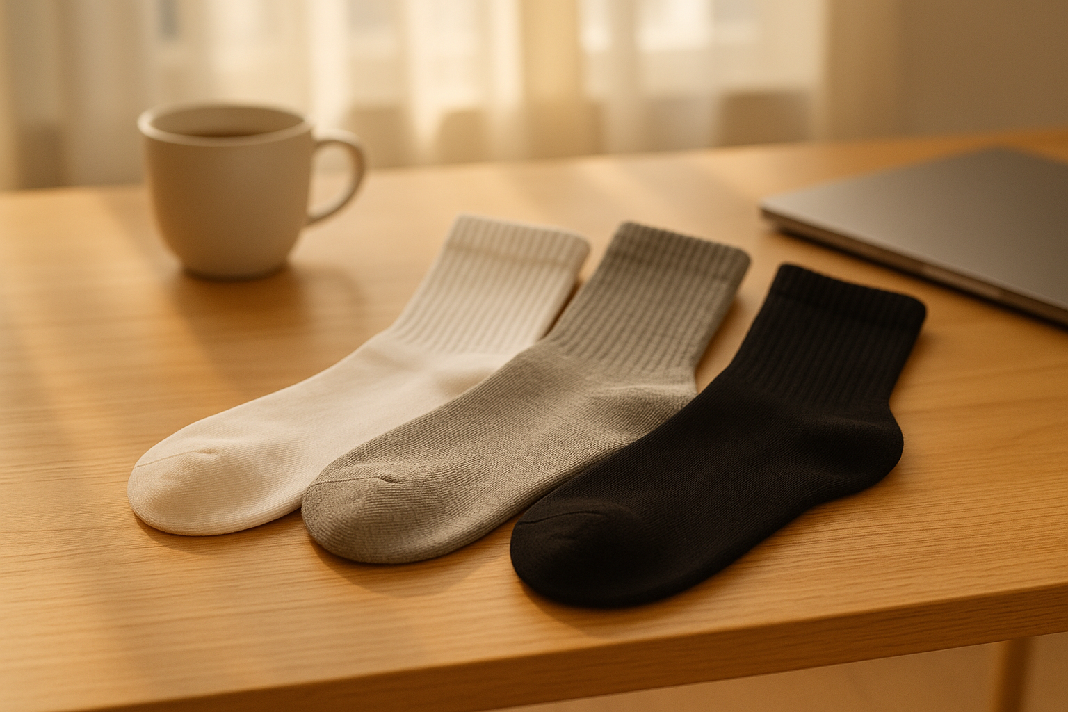 The Everyday Essentials Pack is designed to keep you comfortable from morning coffee to late-night hustle. Made with breathable cotton and a perfect stretch fit, these socks are a must-have in every drawer. Minimalist look, maximum comfort.